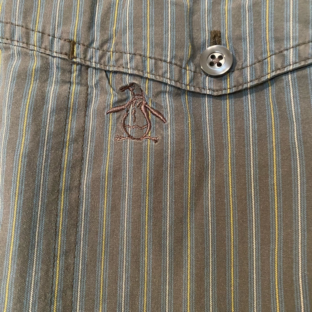 Original Penguin Men's Blue Striped Shirt - Picture 4 of 4
